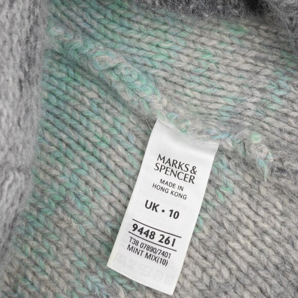 Marks & Spencer Ombre Turtleneck Sweater – Mint/Cream/Gray  Women’s US 6 (UK 10) - Picture 10 of 12